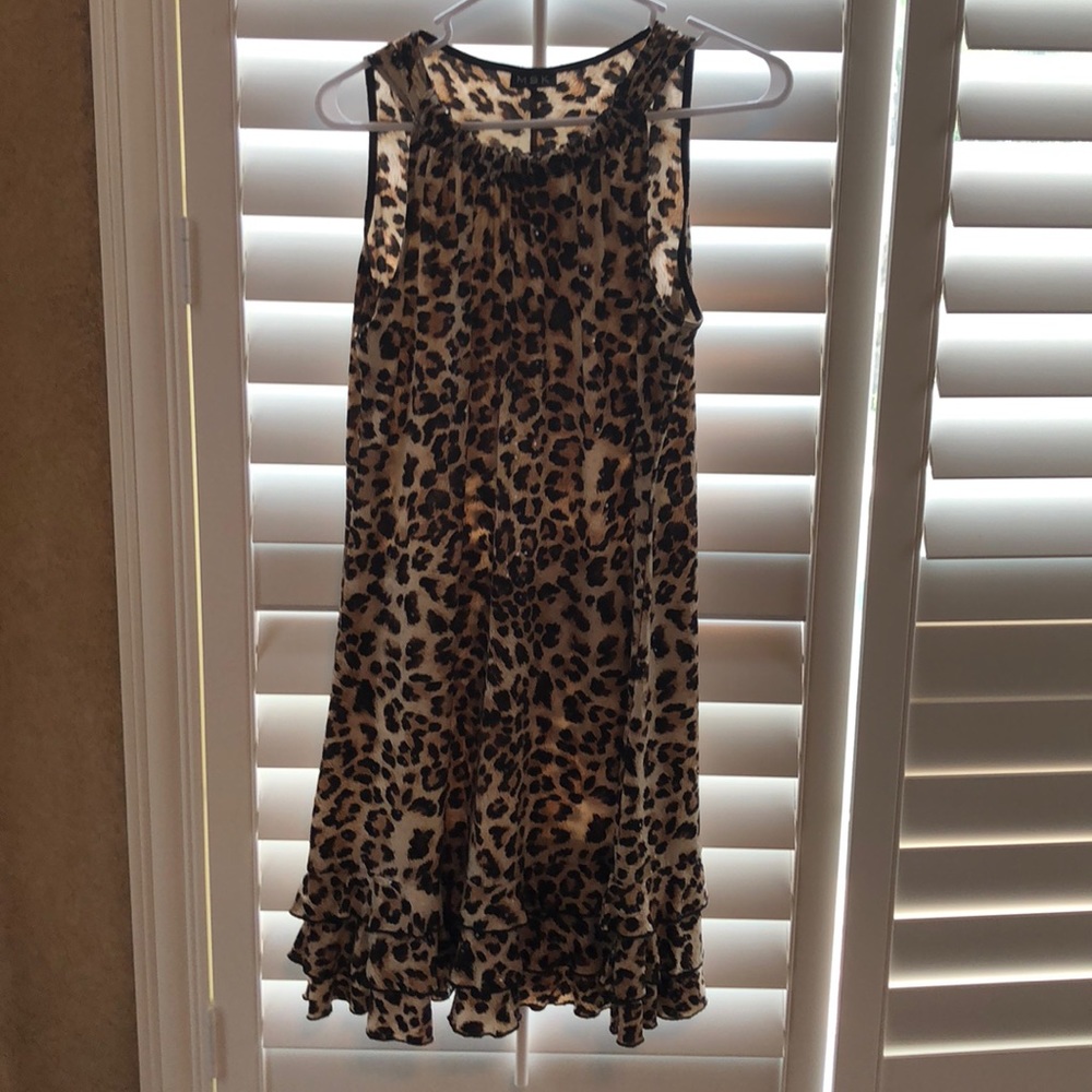 Animal print dress - ruffles on  bottom